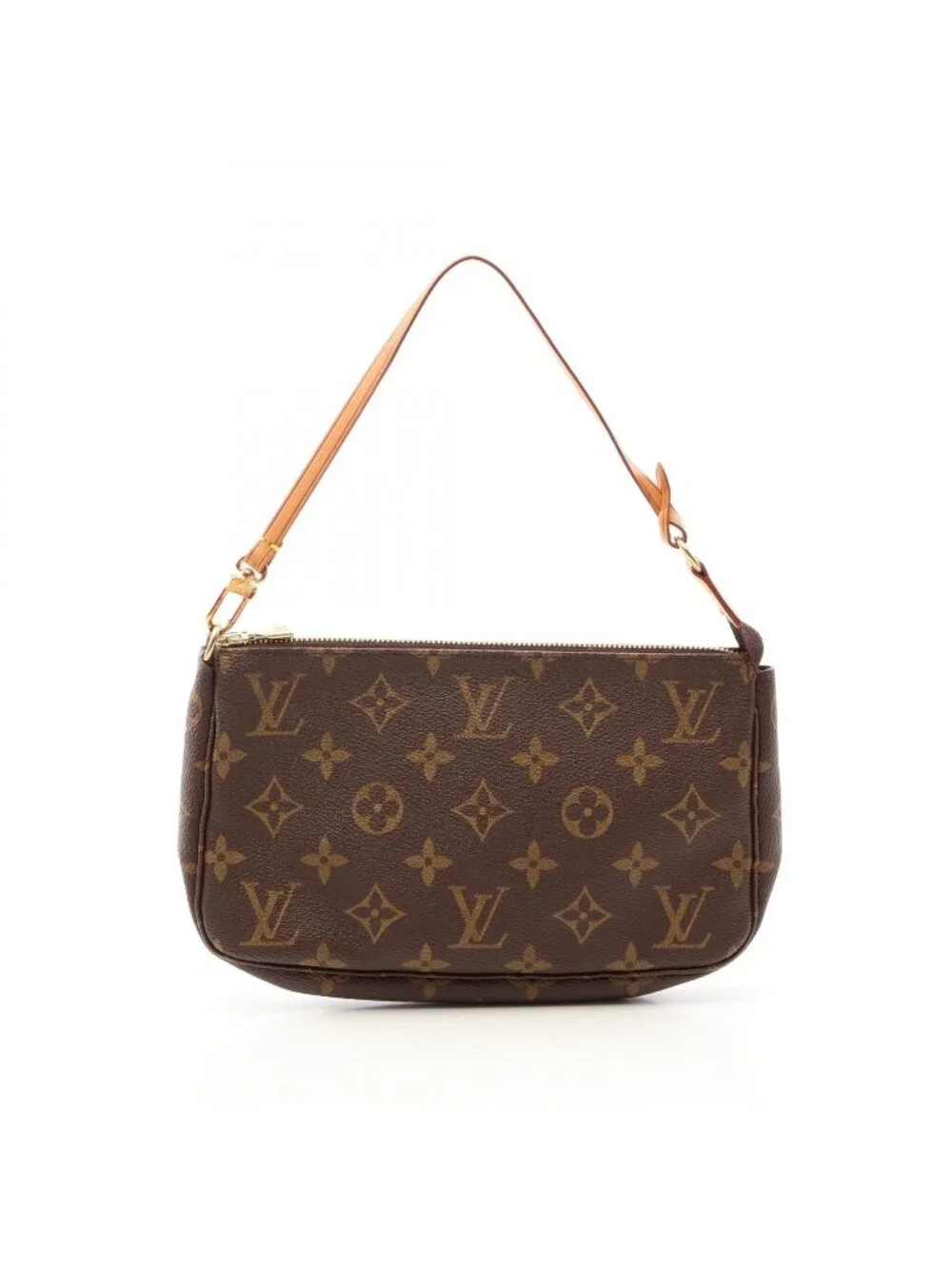Louis Vuitton Pochette Accessory Soir Canvas Leather Handbag